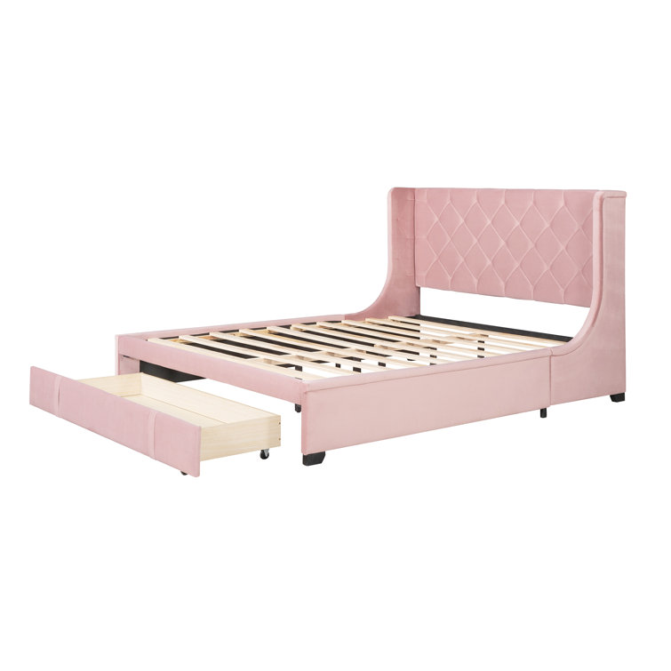 Darcy-Mae Upholstered Wingback Storage Bed